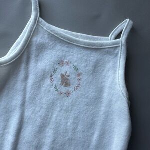 Carter’s Baby Bunny Bodysuit Sleeveless White 6M Never Worn